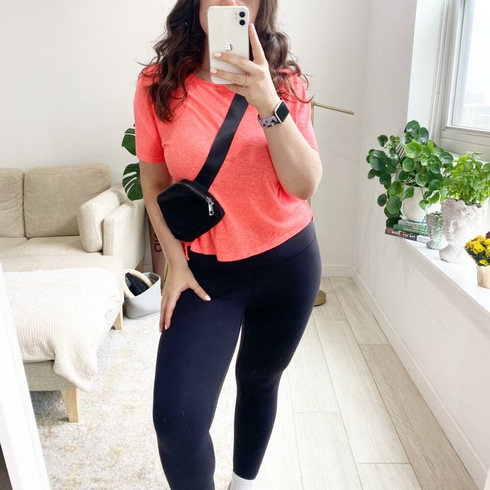 Sweaty Betty Orange Short Sleeve Workout Top Size XS